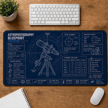 Tracking Astronomy Desk Mat | 5To9Vibe