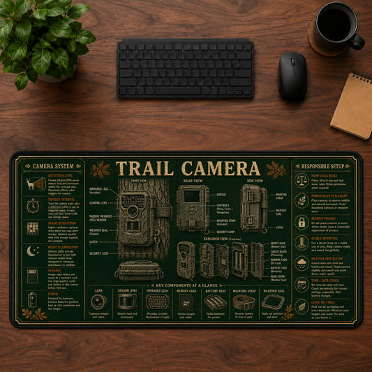 Trail Camera Desk Mat Mouse Pad | 5To9Vibe