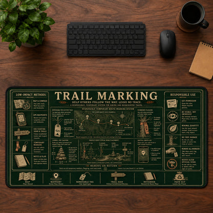 Trail Marking Desk Mat Mouse Pad | 5To9Vibe