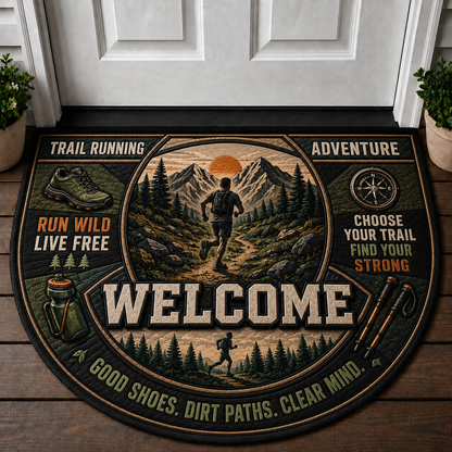 Mountain Calling Welcome Mat - Hiking & Forest Adventure Doormat - 5to9vibe
