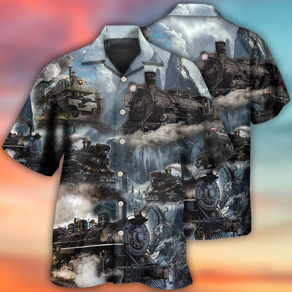 Train Style Near The Stream - Hawaiian Shirt 