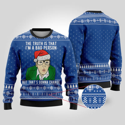 Trainspotting Ugly Christmas Sweater Royal