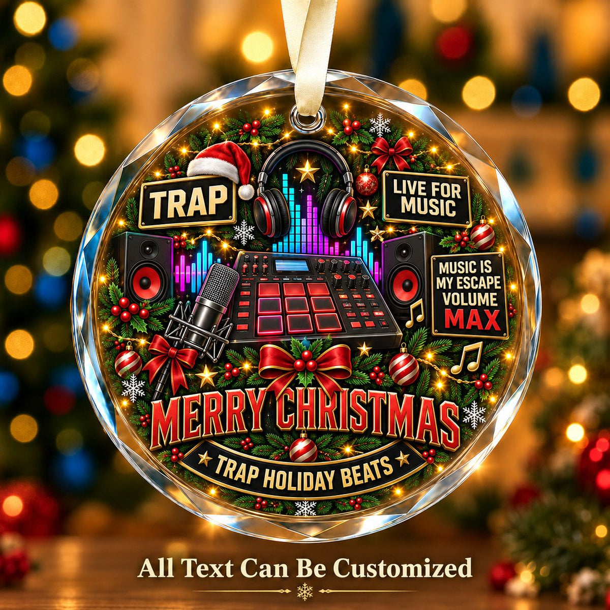 Trap Personalized Glass Ornament | 5To9Vibe