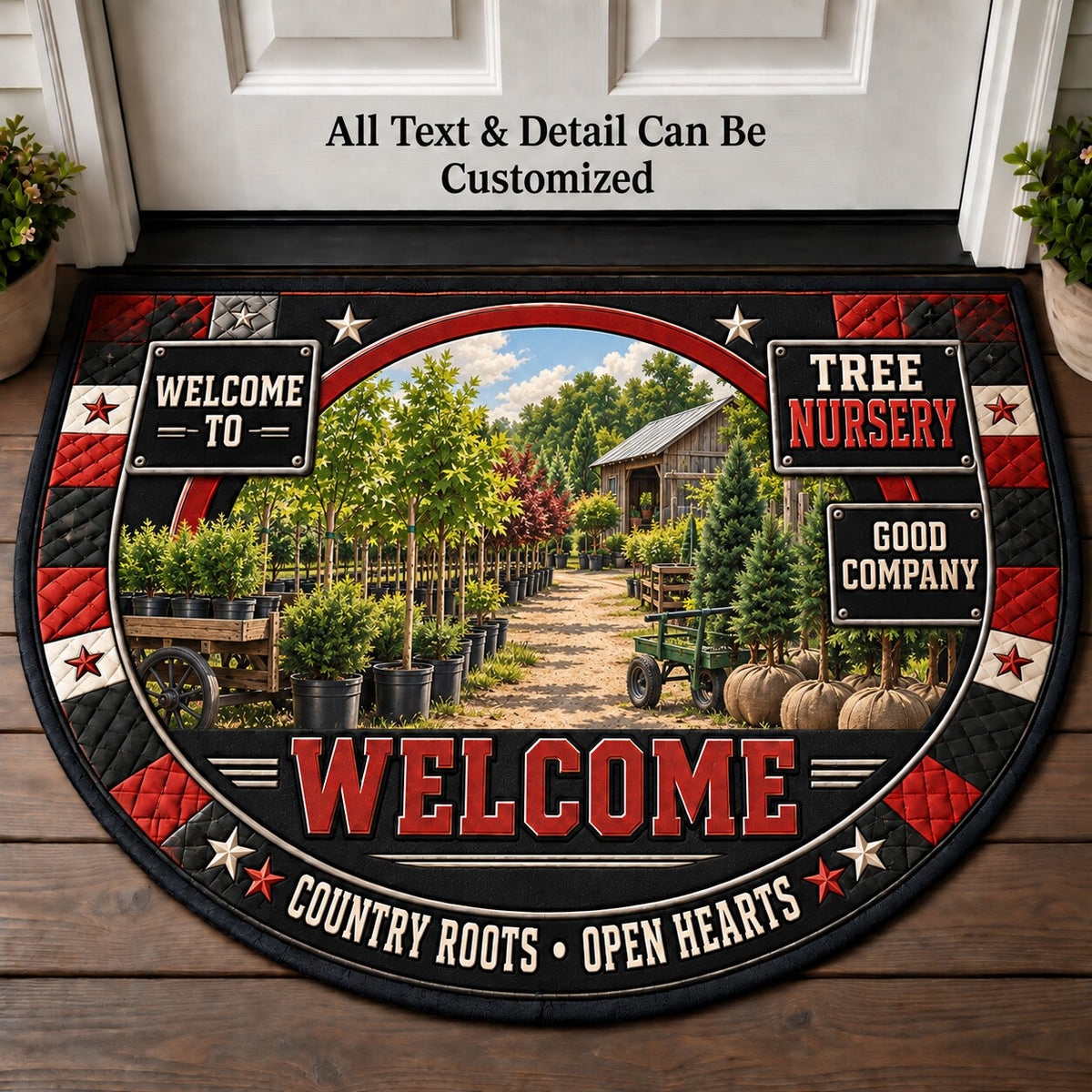 Tree Nursery Personalized Half Round Mat | 5To9Vibe