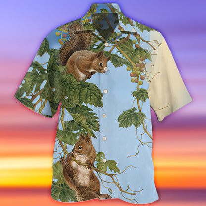 Squirrel Tree Climbing - Hawaiian Shirt 