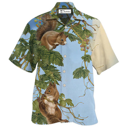 Hawaiian Shirt / Adults / S Squirrel Tree Climbing - Hawaiian Shirt 