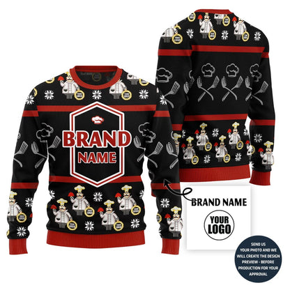 Trending Restaurant Custom Logo Ugly Christmas Sweater