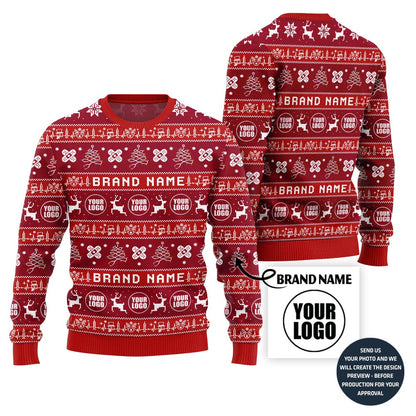 Trendy Custom Logo Santas Favorite Nurse Ugly Christmas Sweater