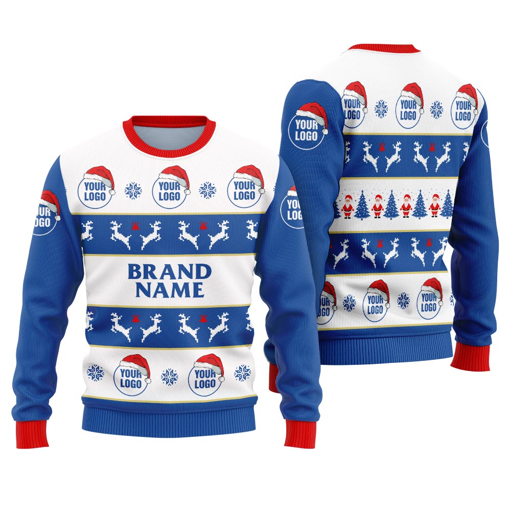 Trendy Custom Logo Ugly Christmas Sweater