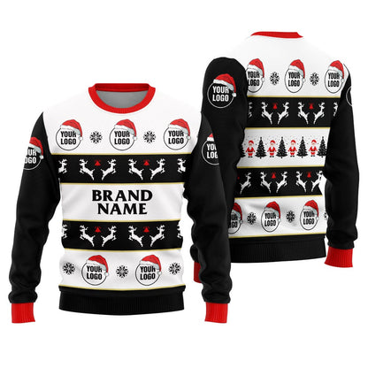 Trendy Custom Logo Ugly Christmas Sweater