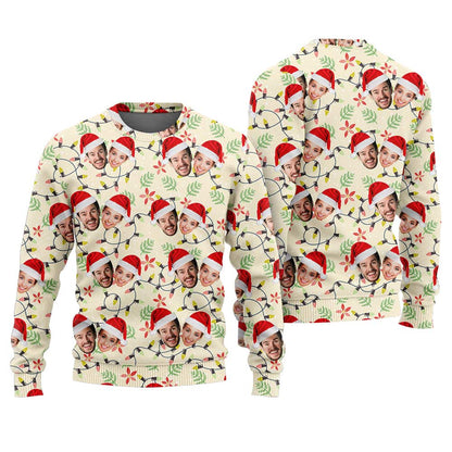 Tropical Custom Couple Christmas Sweater