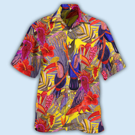 Parrot Tropical Birds Color - Hawaiian Shirt 