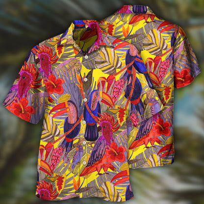 Parrot Tropical Birds Color - Hawaiian Shirt 