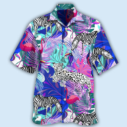Animals Tropical Animals Tropical Leaf With Colorful Style - Hawaiian Shirt 