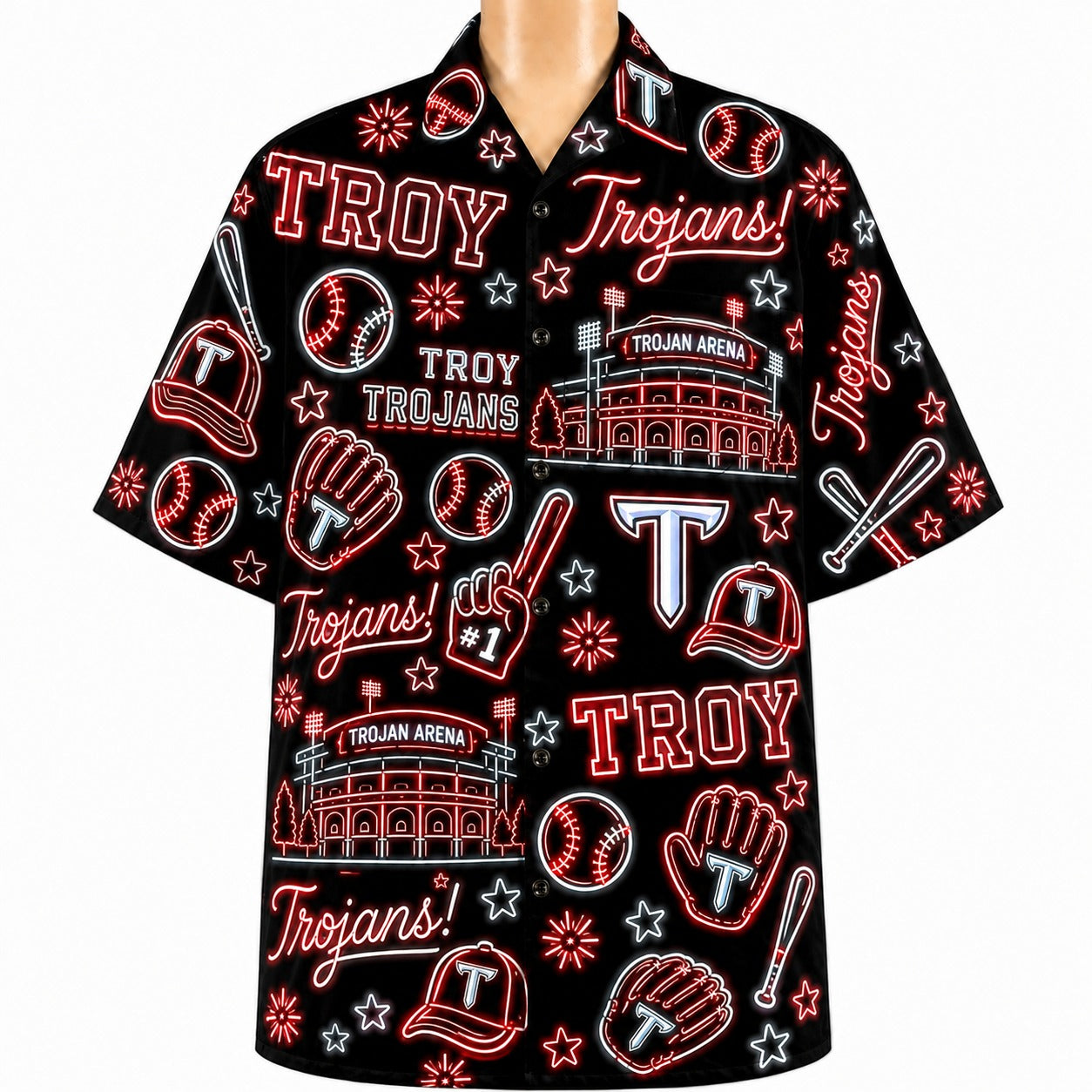 All College Basketball Teams Neon Viber Unisex Hawaiian Shirt For Men & Women