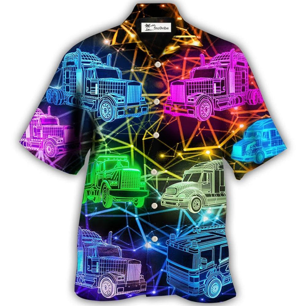 Truck Neon Colorful Style - Hawaiian Shirt 