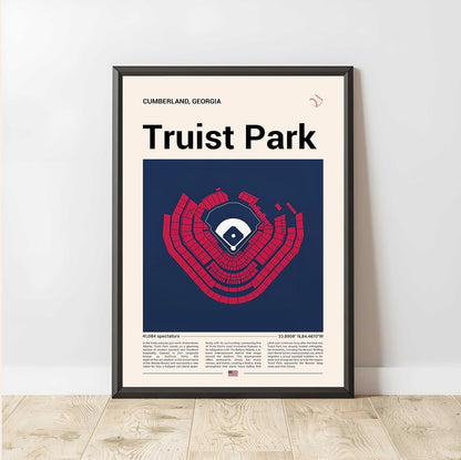 Baseball Stadium Seating Diagram - Vertical Poster - 5to9vibe
