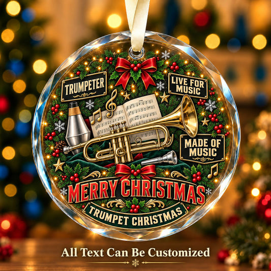 Trumpeter Personalized Glass Ornament | 5To9Vibe