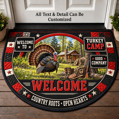 Turkey Camp Personalized Half Round Mat | 5To9Vibe