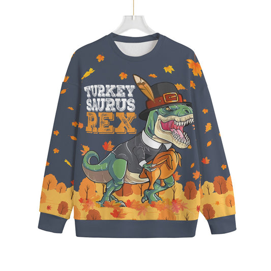 Turkey Dinosaur T-Rex Plus Size Thanksgiving Ugly Sweater