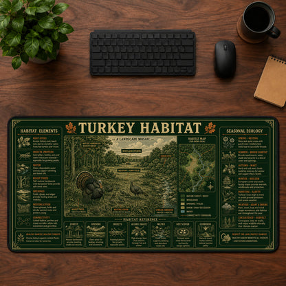Turkey Habitat Desk Mat Mouse Pad | 5To9Vibe