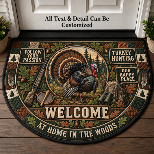 Turkey Hunting Personalized Half Round Mat | 5To9Vibe