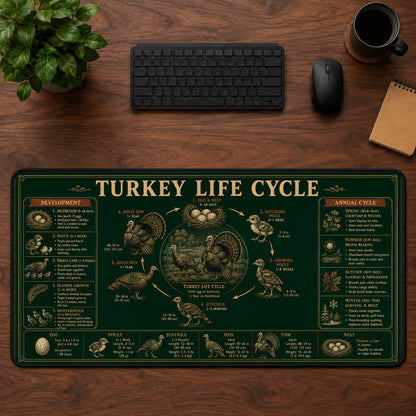 Turkey Life Cycle Desk Mat Mouse Pad | 5To9Vibe