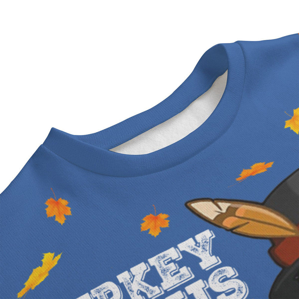 Turkey T-Rex Dinosaur Big And Tall Thanksgiving Sweater For Adults