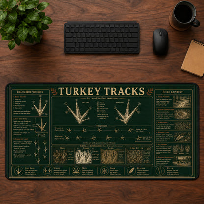 Turkey Tracks Desk Mat Mouse Pad | 5To9Vibe