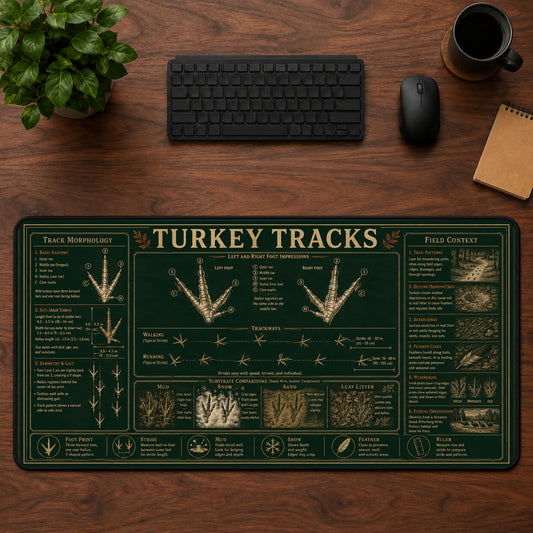 Turkey Tracks Desk Mat Mouse Pad | 5To9Vibe
