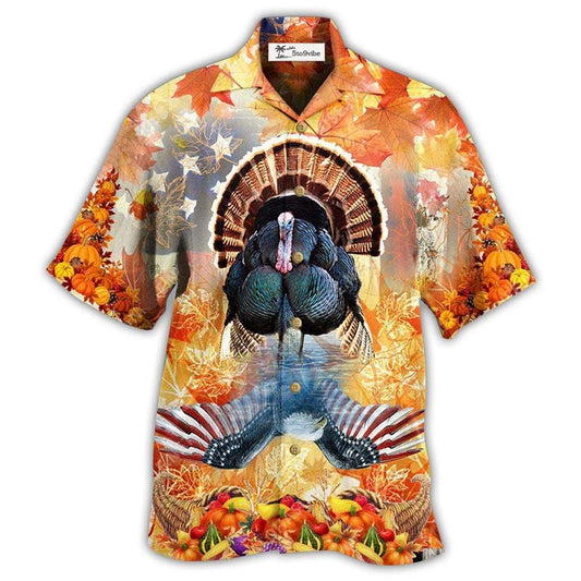 Hawaiian Shirt / Adults / S Turkey Love Autumn Love America - Hawaiian Shirt 