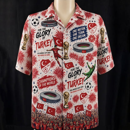 All Teams World Cup Champion Football Soccer Unisex Button-Up Hawaiian Shirt For Men & Women