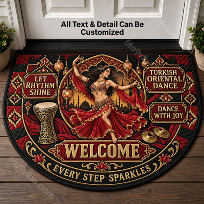 Turkish Oriental Dance Personalized Half Round Mat | 5To9Vibe