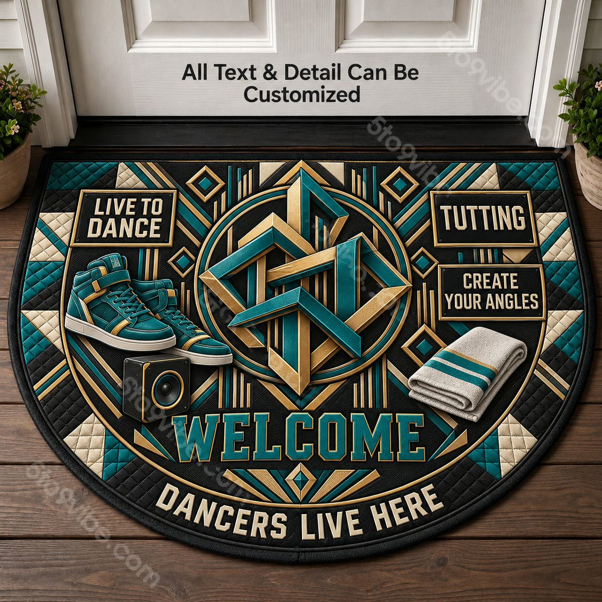 Tutting Personalized Half Round Mat | 5To9Vibe