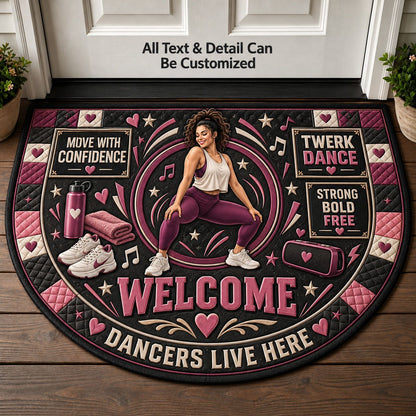Twerk Dance Personalized Half Round Mat | 5To9Vibe