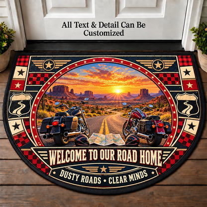 Desert Ride - Two Up Adventures Personalized Half Round Mat | 5To9Vibe