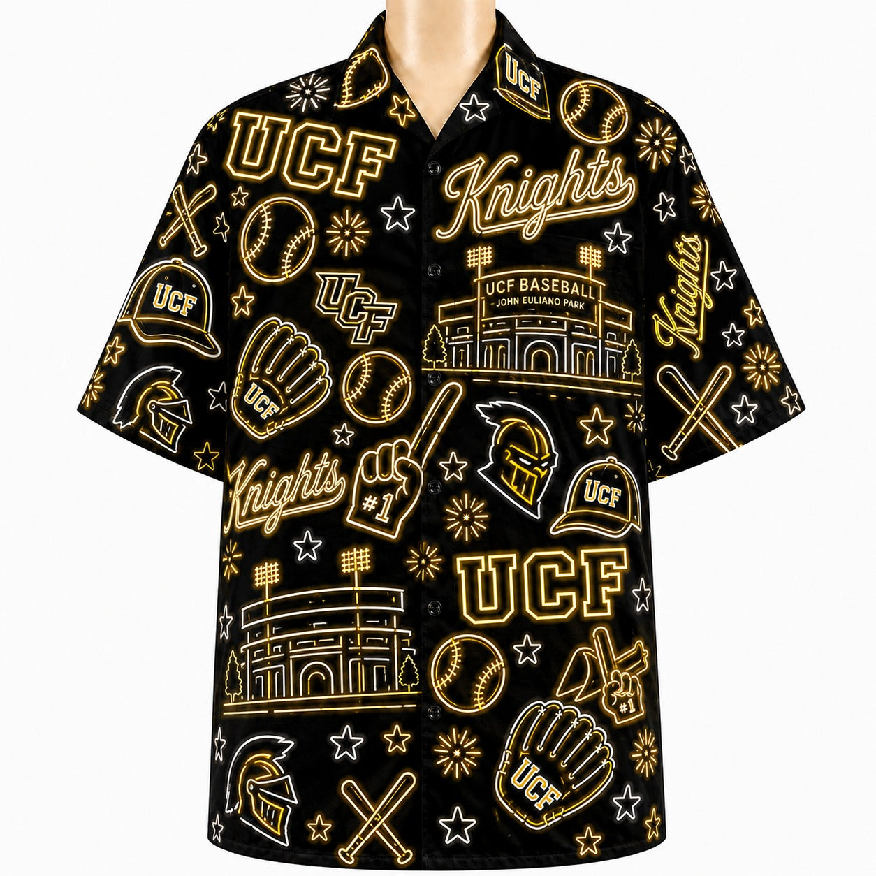 All College Basketball Teams Neon Viber Unisex Hawaiian Shirt For Men & Women
