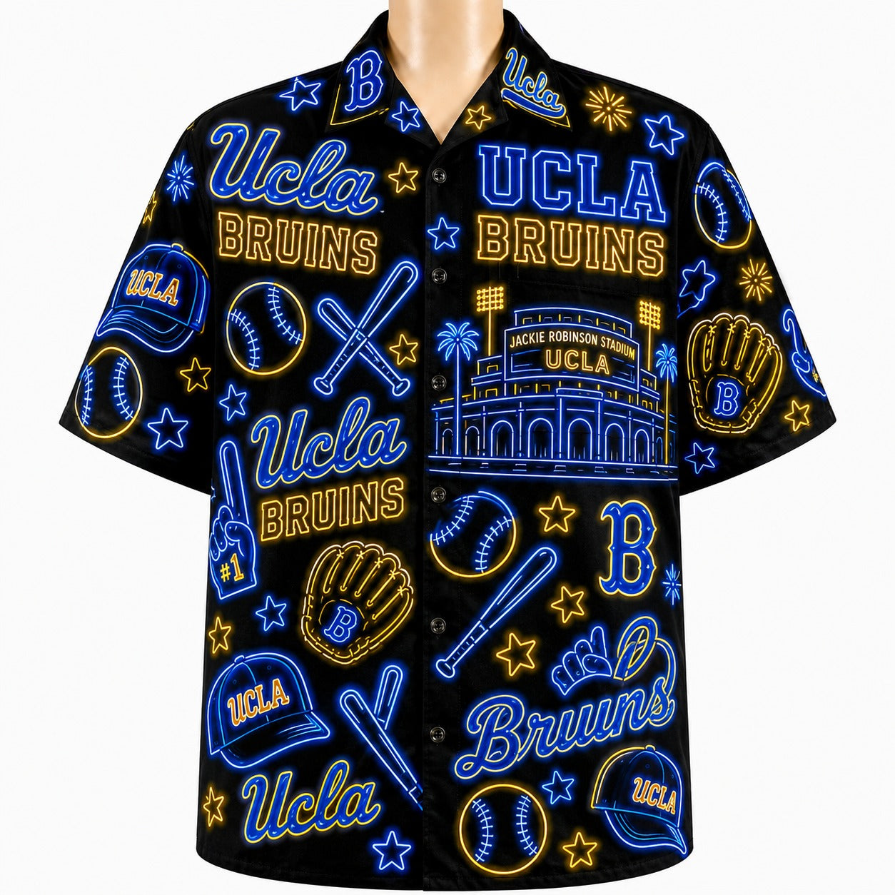 All Baseball College Teams Neon Viber Unisex Hawaiian Shirt For Men & Women