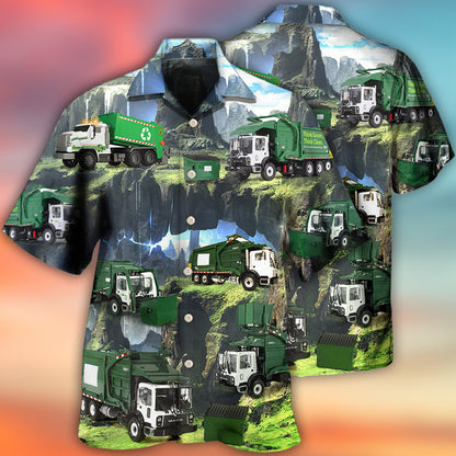 Truck US Waste Collector Style - Hawaiian Shirt 