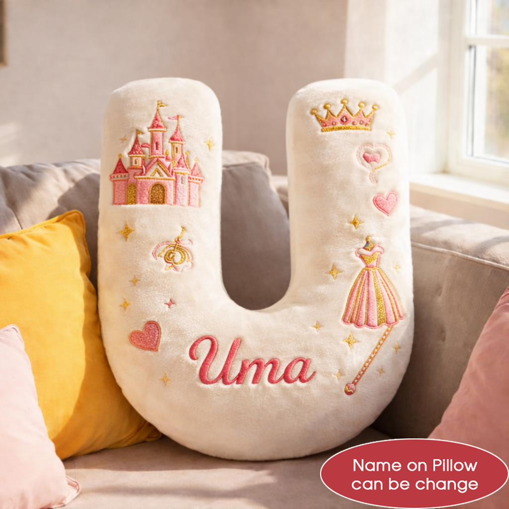 Super Hero and Princess Pillow Custom Name Gift  For Girls, Boys Irregular-Shaped Pillow Custom