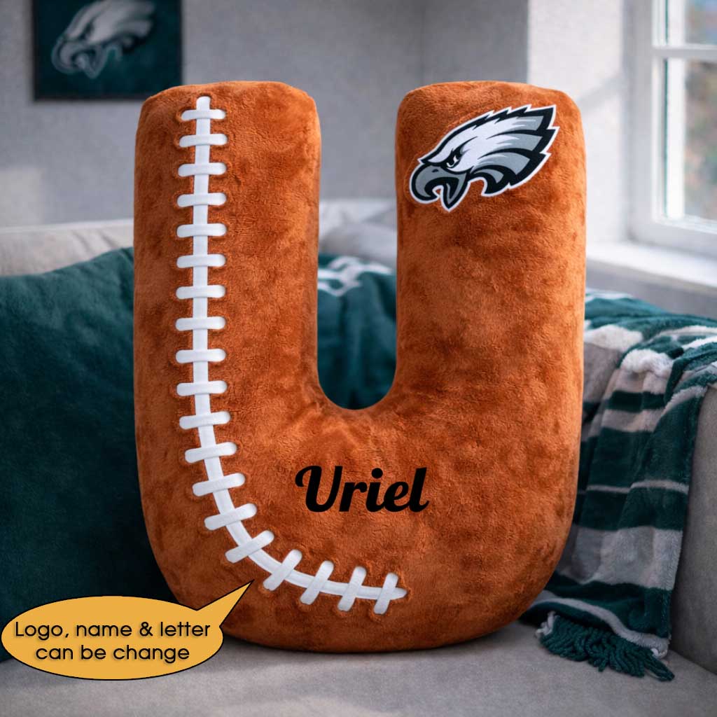 Football Pillow Custom Name and Logo All Teams 2 Irregular-Shaped Pillow Custom