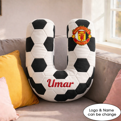 Football UK Pillow Custom Name and Logo All Teams Irregular-Shaped Pillow Custom