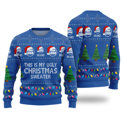 Personalized Logo Christmas Sweater Royal