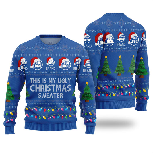 Personalized Logo Christmas Sweater Royal
