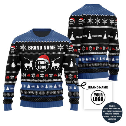Ultimate Custom Logo And Brand Name Ugly Christmas Sweater
