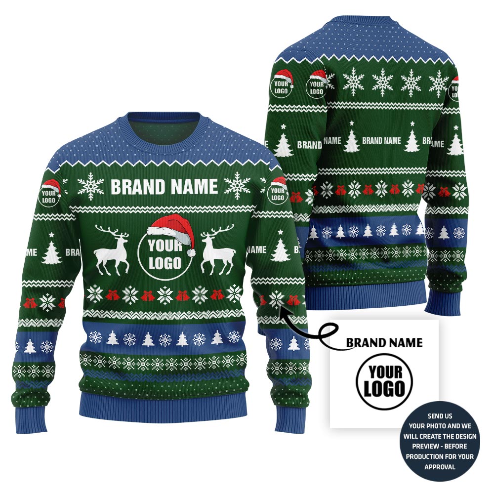 Ultimate Custom Logo And Brand Name Ugly Christmas Sweater