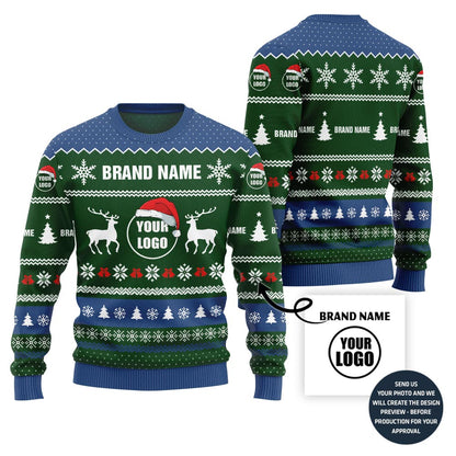 Ultimate Custom Logo And Brand Name Ugly Christmas Sweater