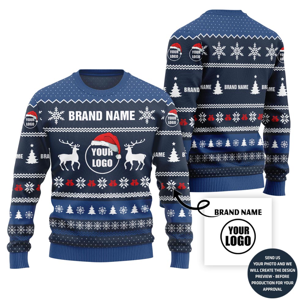 Ultimate Custom Logo And Brand Name Ugly Christmas Sweater
