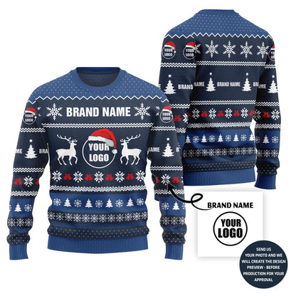 Ultimate Custom Logo And Brand Name Ugly Christmas Sweater