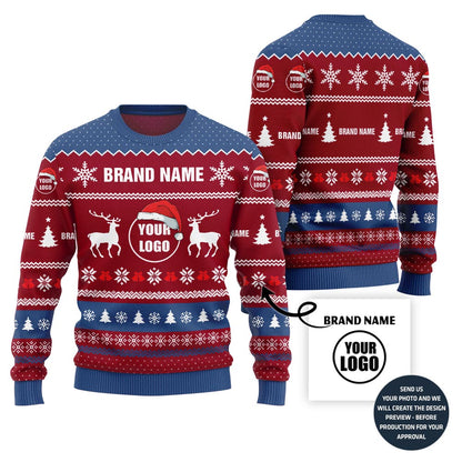 Ultimate Custom Logo And Brand Name Ugly Christmas Sweater
